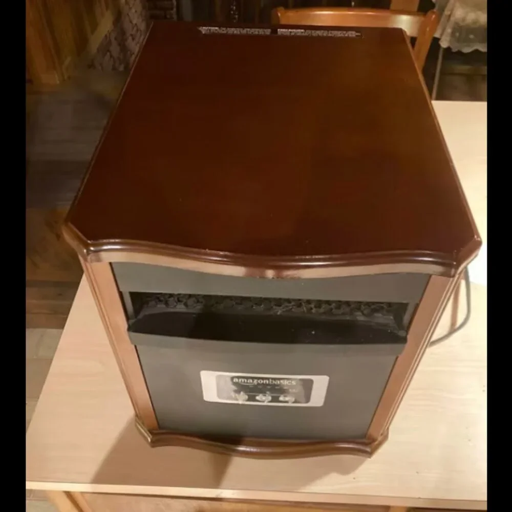 Portable Space Heater, With Classic Wood Case,Energy-Saving ECO 1500watt corded - Picture 1 of 5